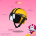 Helm Anak Polos Kuning Hitam Garis Usia 1-5 Tahun