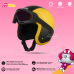 Helm Anak Bogo Polos Kuning Hitam Usia 2-7 Tahun